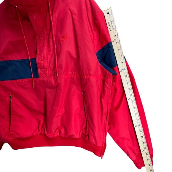Vintage Nike Pullover Jacket Mens XL Swoosh Windbreaker Fleece Lined 90s Sailing - Picture 11 of 16